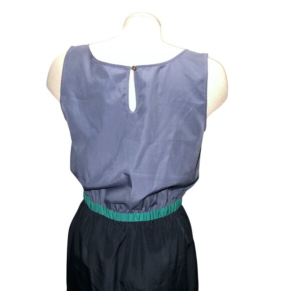 Banana Republic Womens Sleeveless Colorblock Dress Blue & Black Size 8 (Medium) - Picture 5 of 15